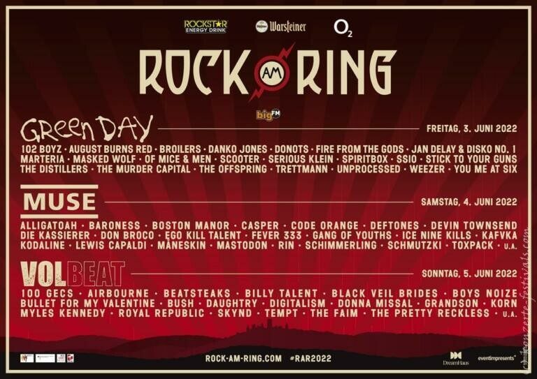 Rock am Ring Festival Informationen, Line Up, Bands, Tickets